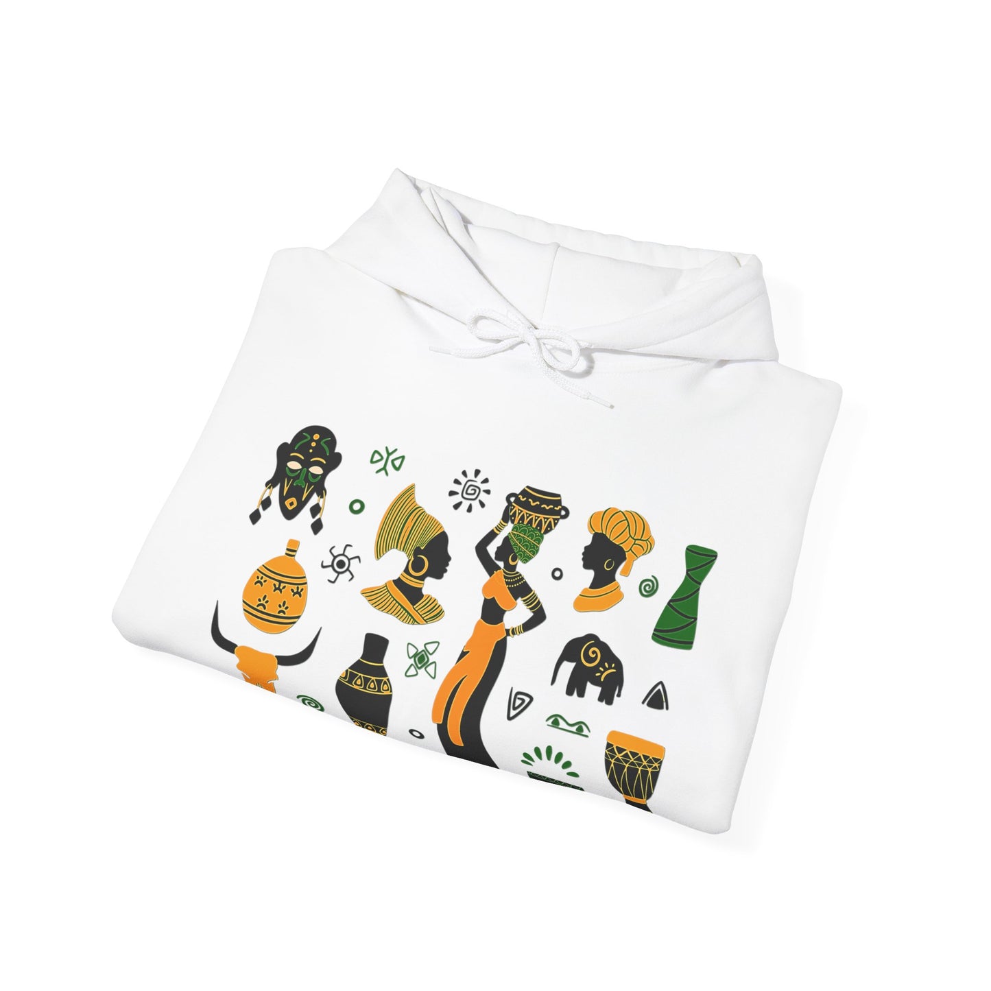 Unisex Hooded Sweatshirt - African Montage