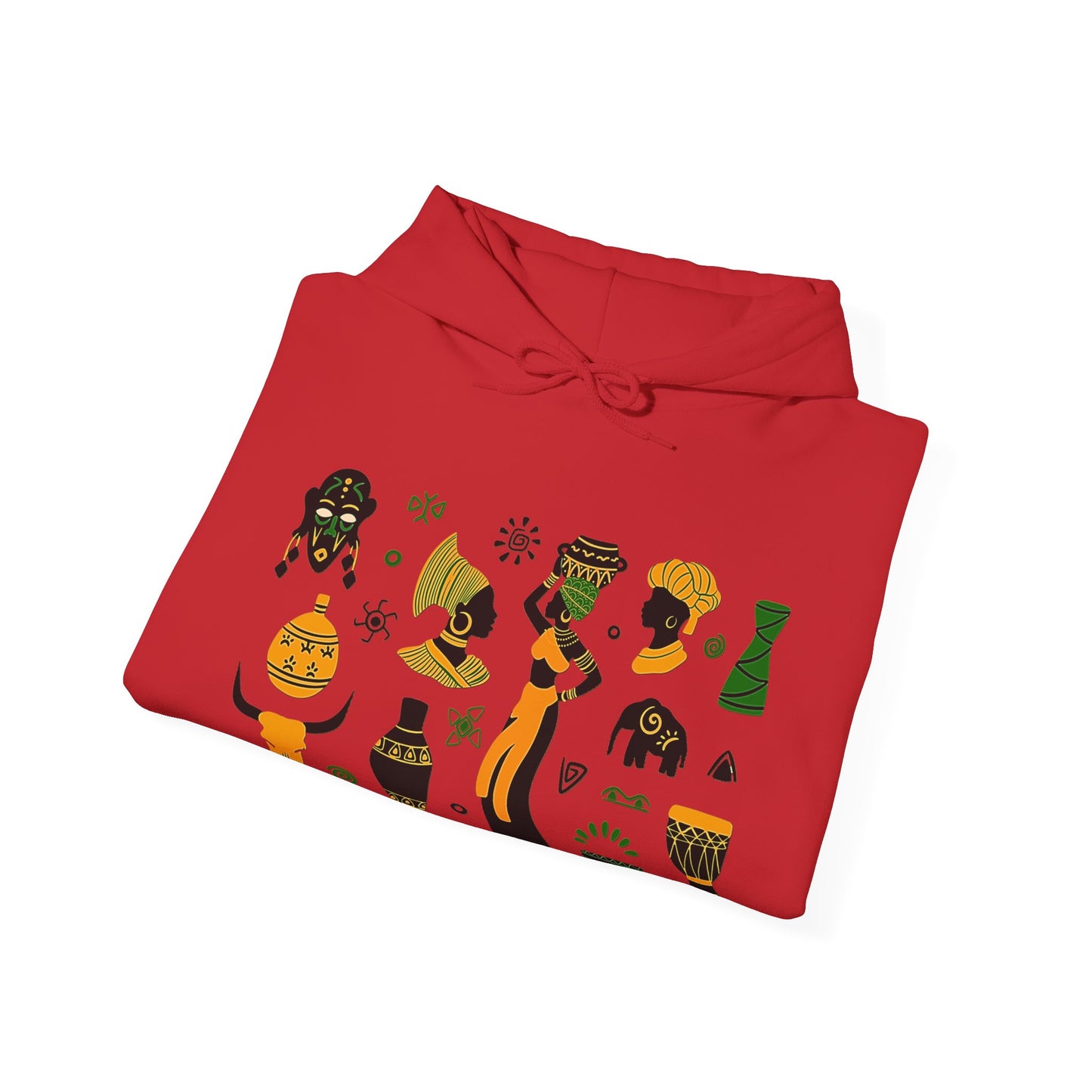 Unisex Hooded Sweatshirt - African Montage