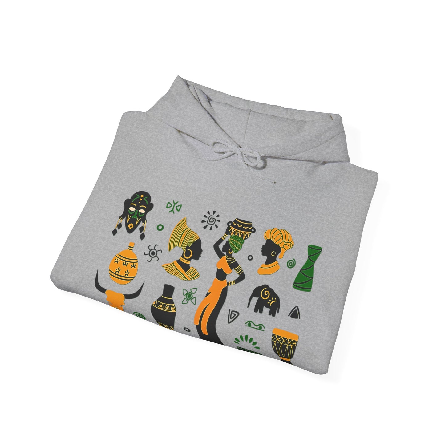Unisex Hooded Sweatshirt - African Montage