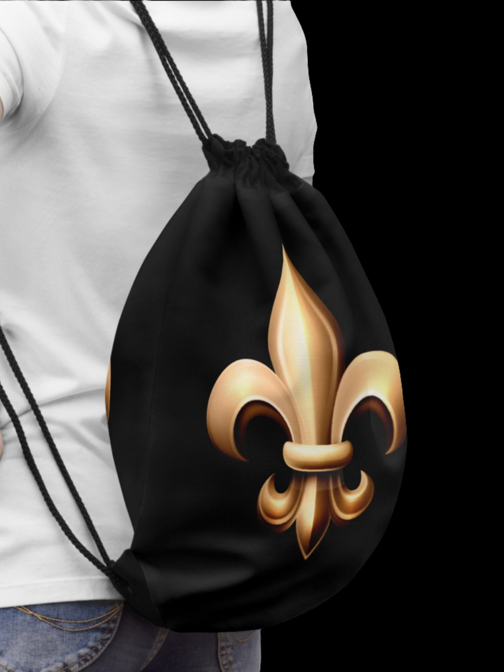 Drawstring Bag - Fleur De Lis