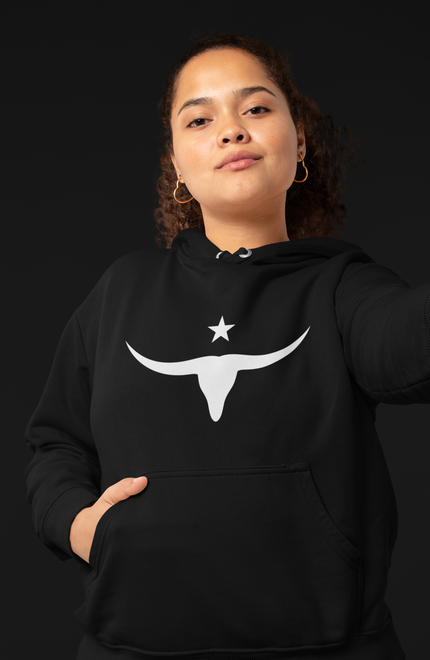 Unisex Hooded Sweatshirt - Long Horn