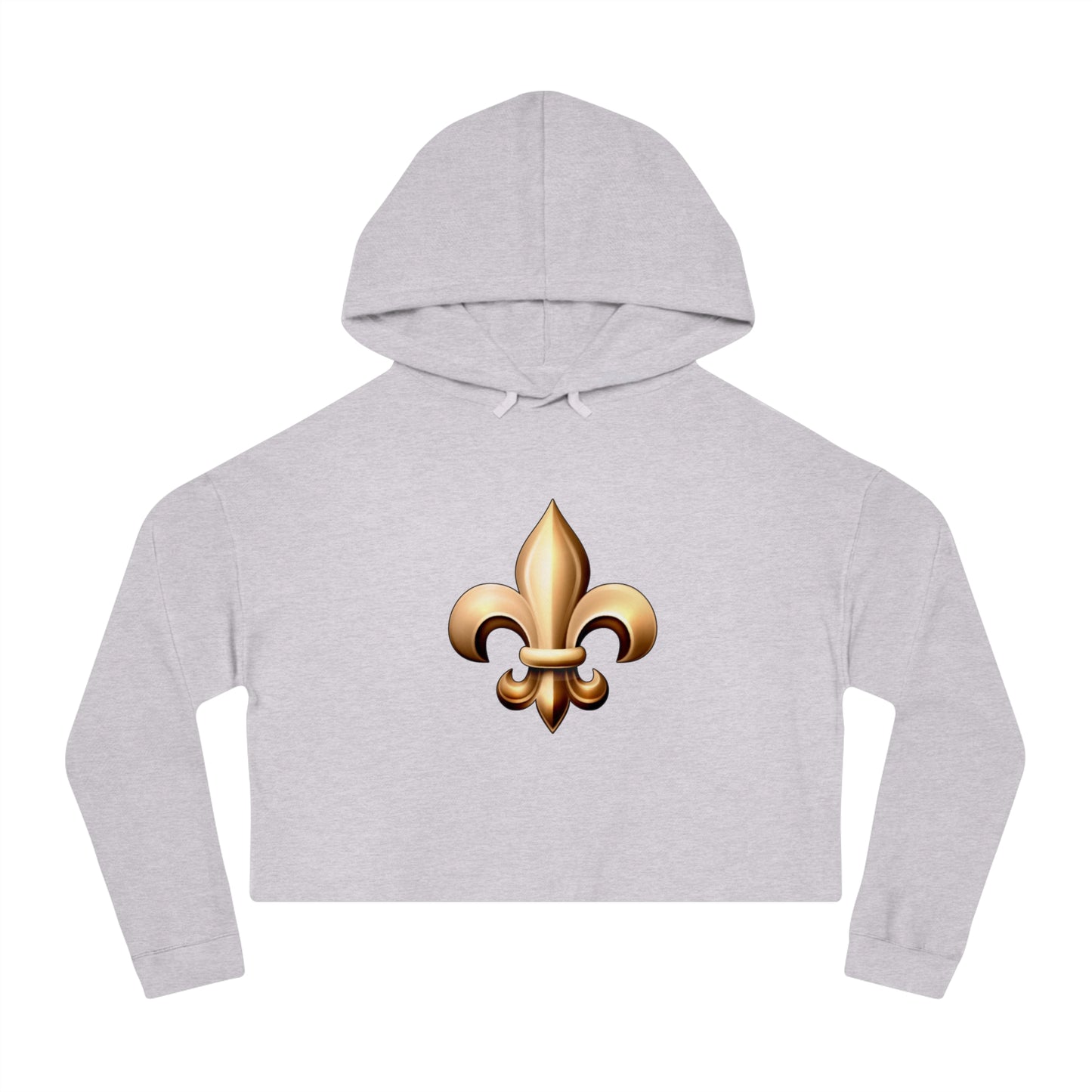 Cropped Hooded Sweatshirt - Fleur De Lis
