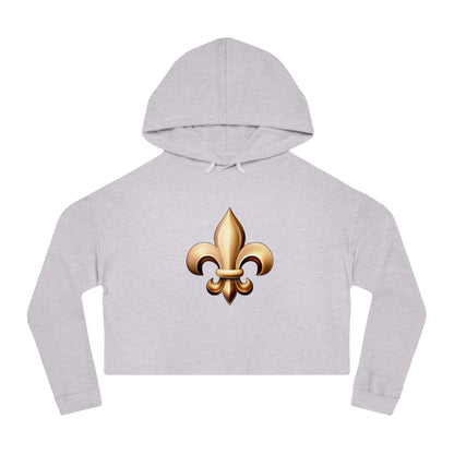 Cropped Hooded Sweatshirt - Fleur De Lis