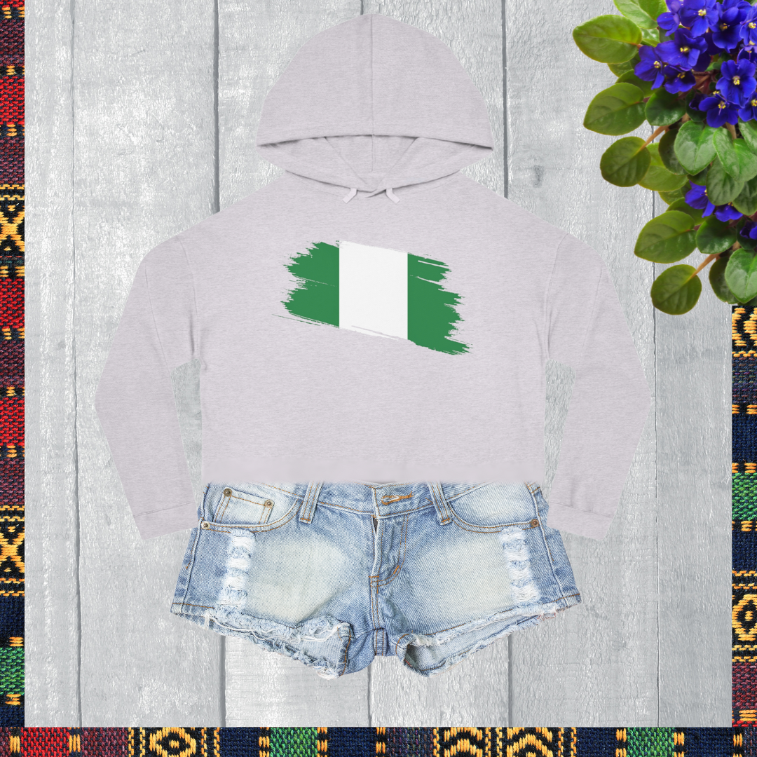 Cropped Hooded Sweatshirt - Nigeria