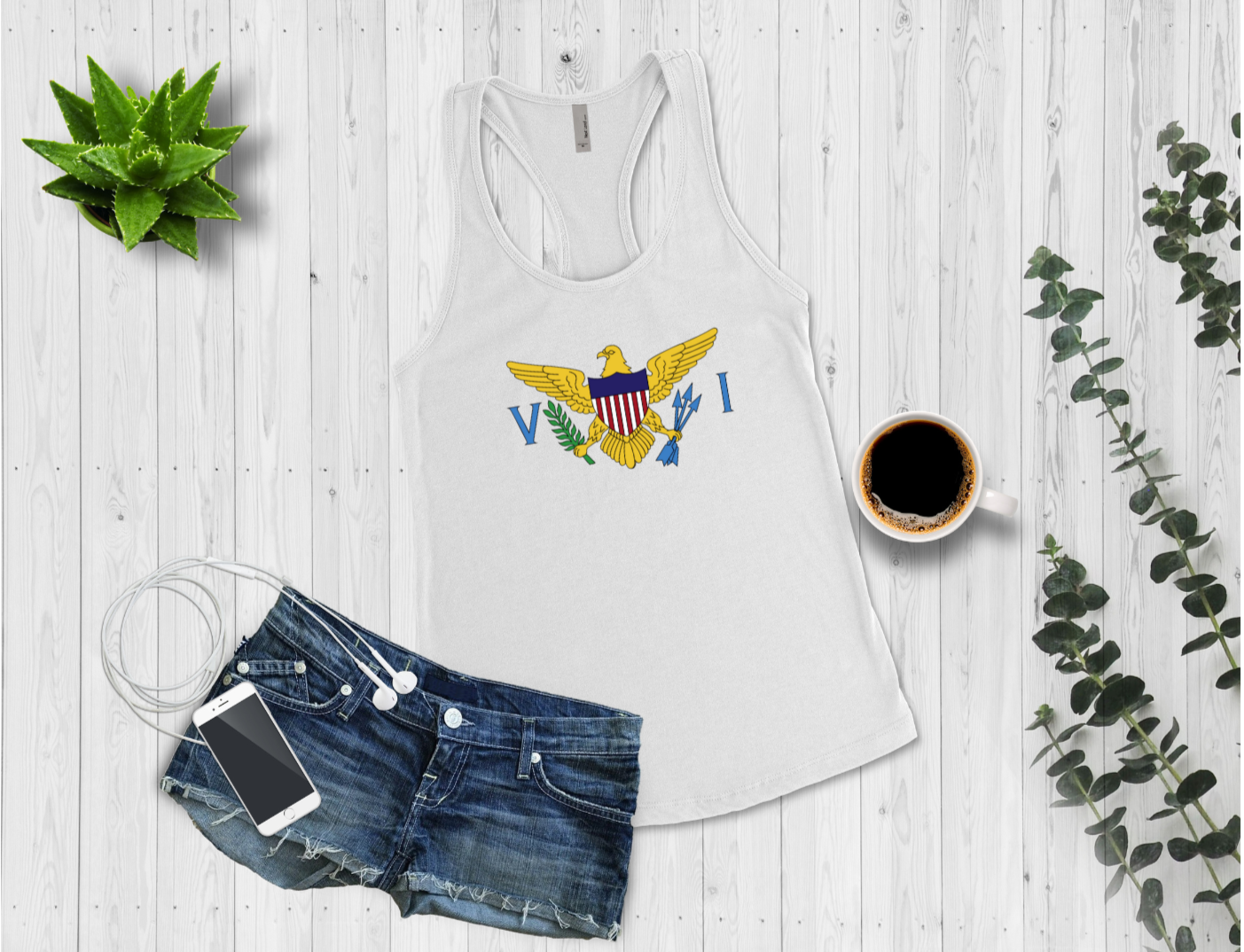 Racerback Tank - U.S. Virgin Islands