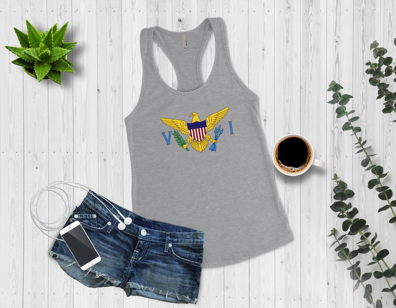 Racerback Tank - U.S. Virgin Islands