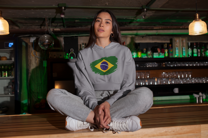Cropped Hooded Sweatshirt - Brazil