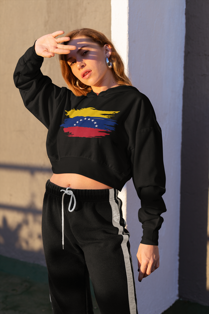 Cropped Hooded Sweatshirt - Venezuela