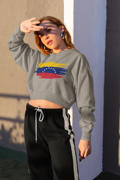Cropped Hooded Sweatshirt - Venezuela
