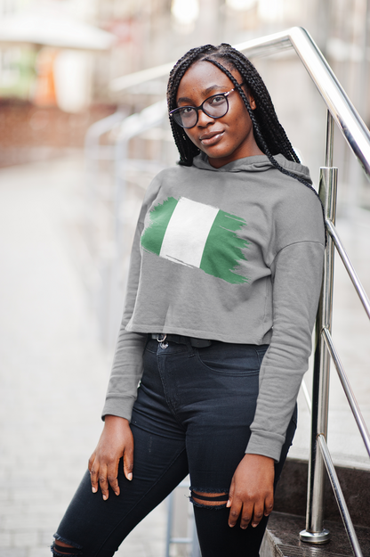 Cropped Hooded Sweatshirt - Nigeria