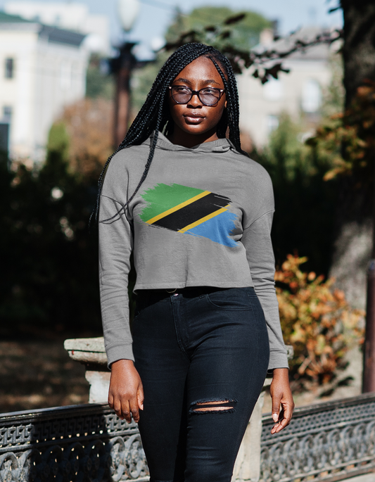 Cropped Hooded Sweatshirt - Tanzania
