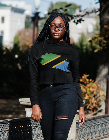 Cropped Hooded Sweatshirt - Tanzania