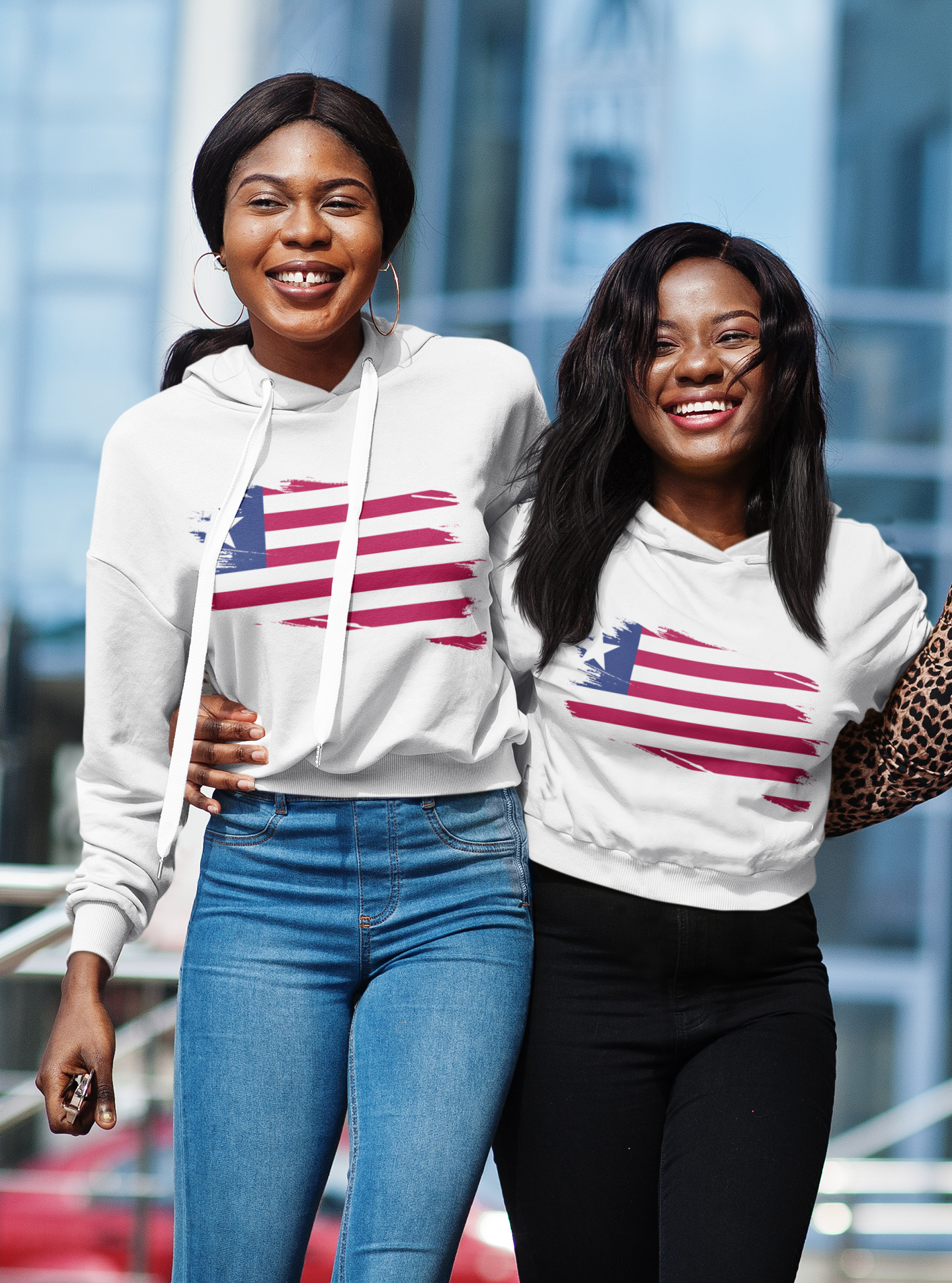 Cropped Hooded Sweatshirt - Liberia