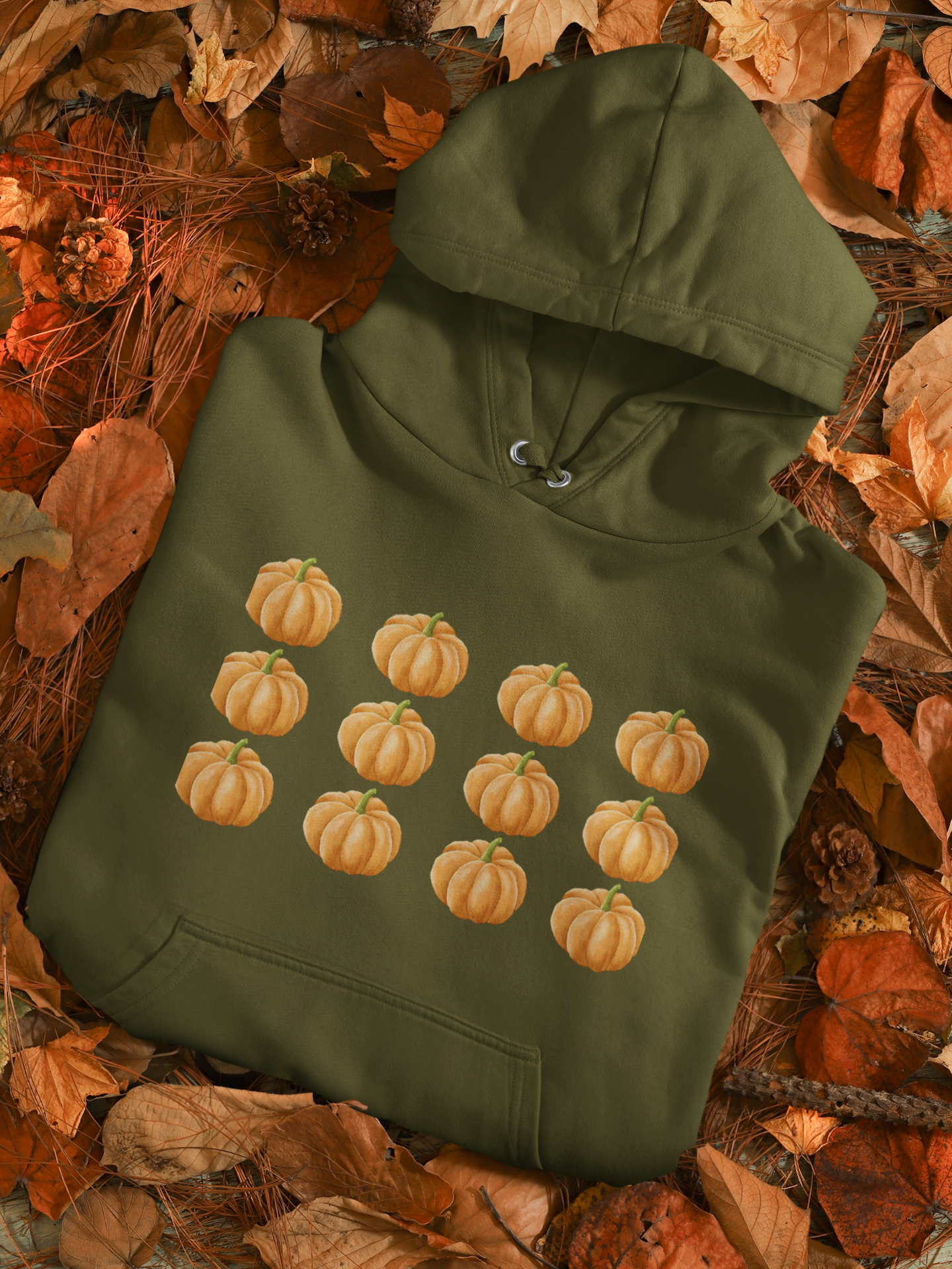 Unisex Hooded Sweatshirt - Fall Pumpkins