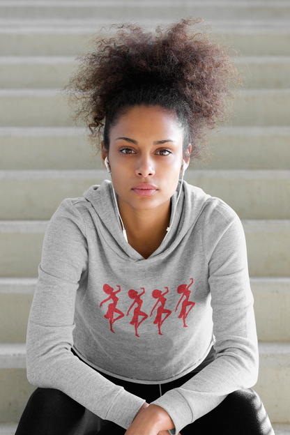Cropped Hooded Sweatshirt - African Dance