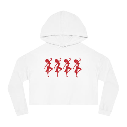 Cropped Hooded Sweatshirt - African Dance