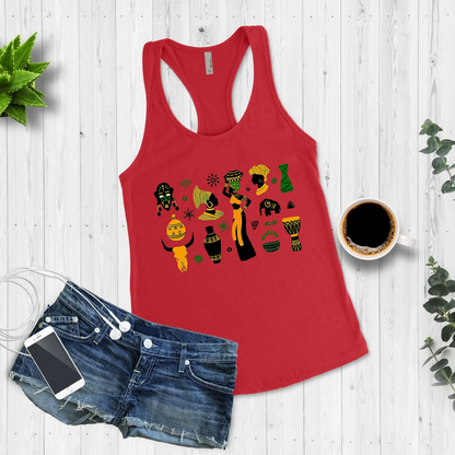 Racerback Tank - African Montage