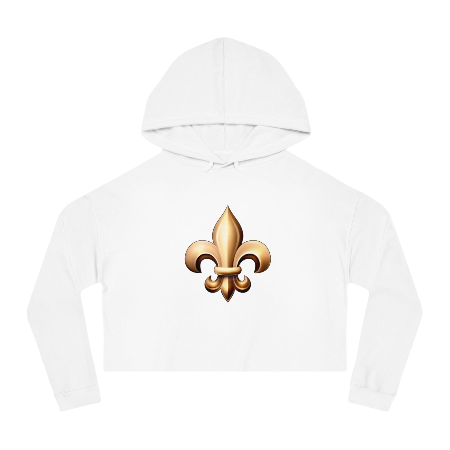 Cropped Hooded Sweatshirt - Fleur De Lis
