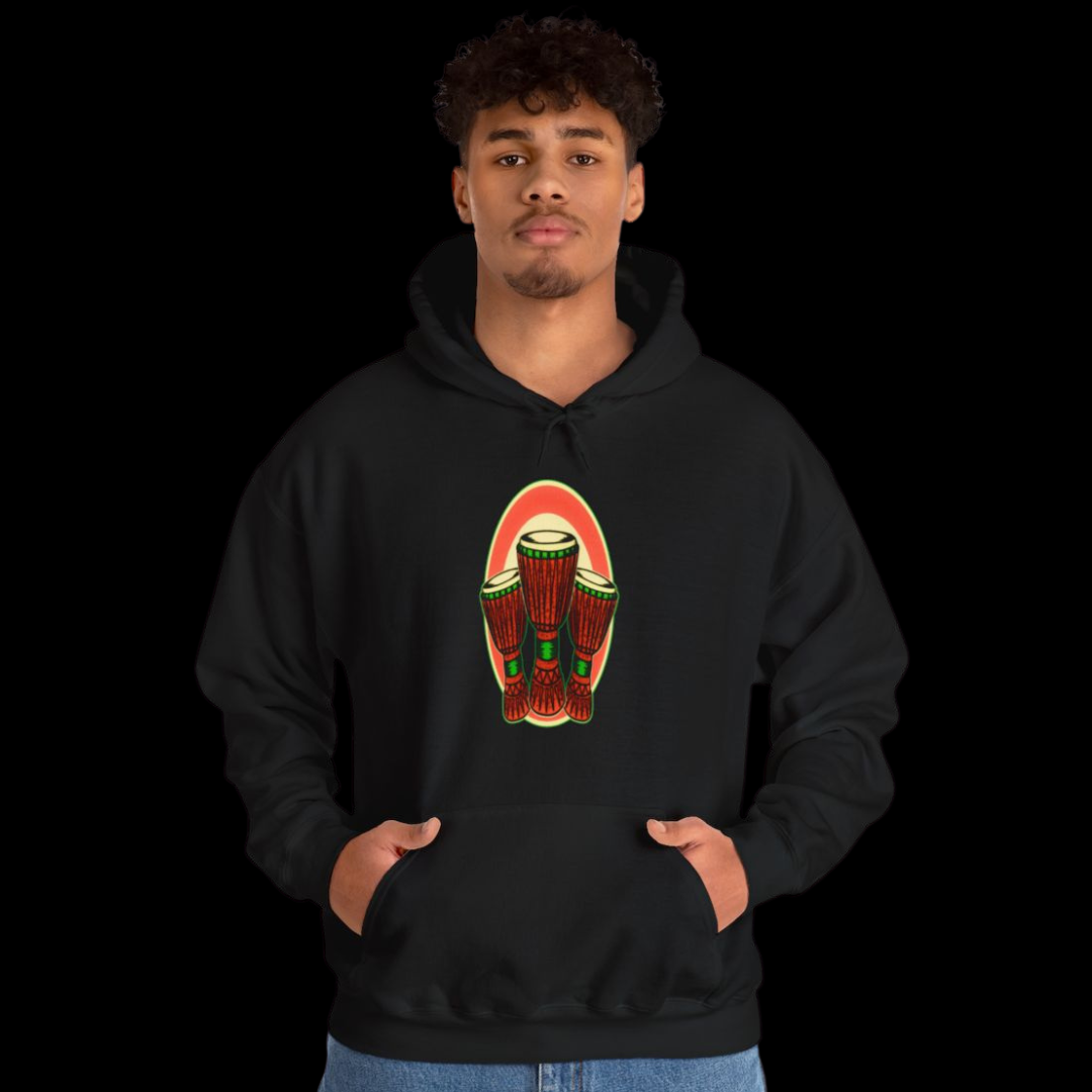 Unisex Hooded Sweatshirt - Djembe