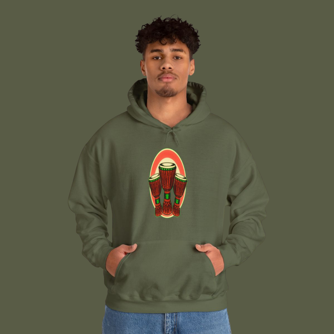 Unisex Hooded Sweatshirt - Djembe