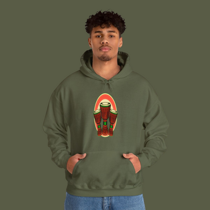 Unisex Hooded Sweatshirt - Djembe