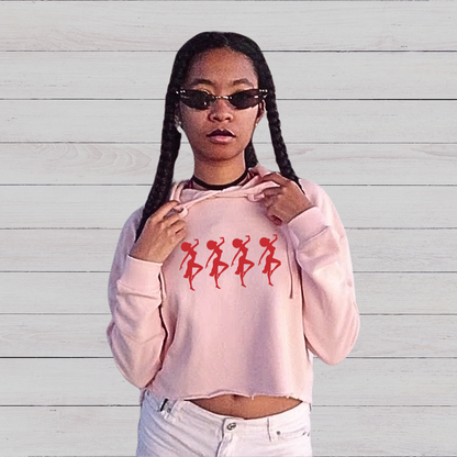 Cropped Hooded Sweatshirt - African Dance