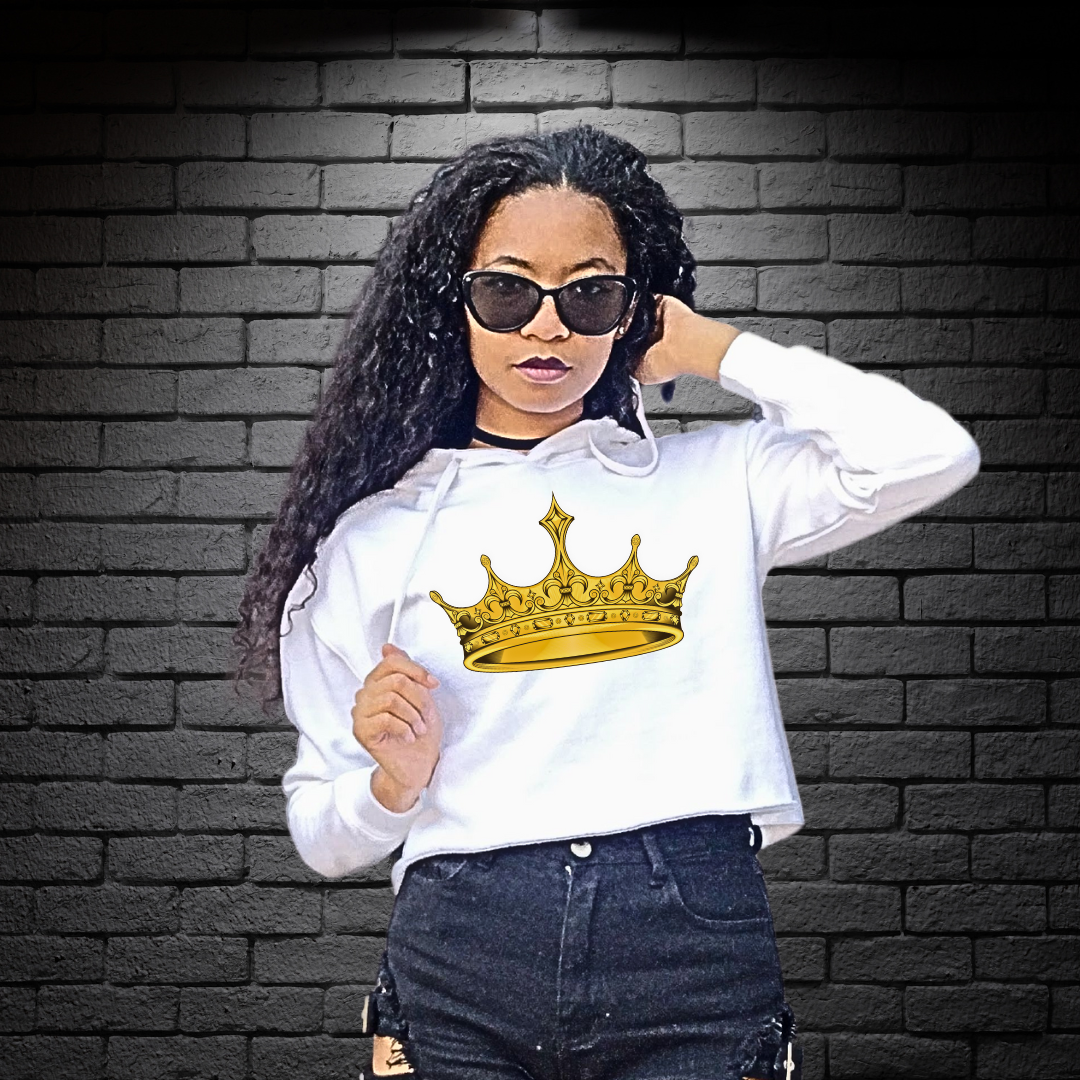 Cropped Hooded Sweatshirt - Crown