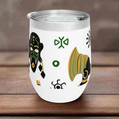 Wine Tumbler - African Montage