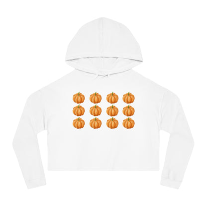 Cropped Hooded Sweatshirt - Fall Pumpkins