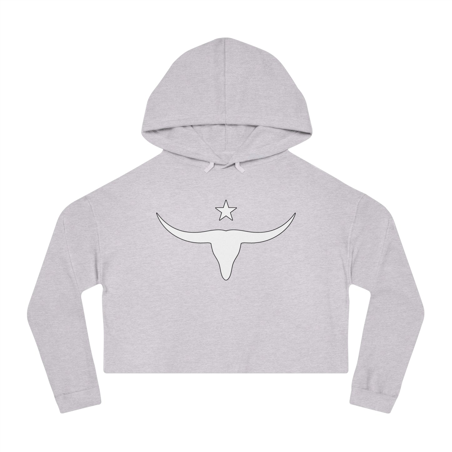 Cropped Hooded Sweatshirt - Long Horn
