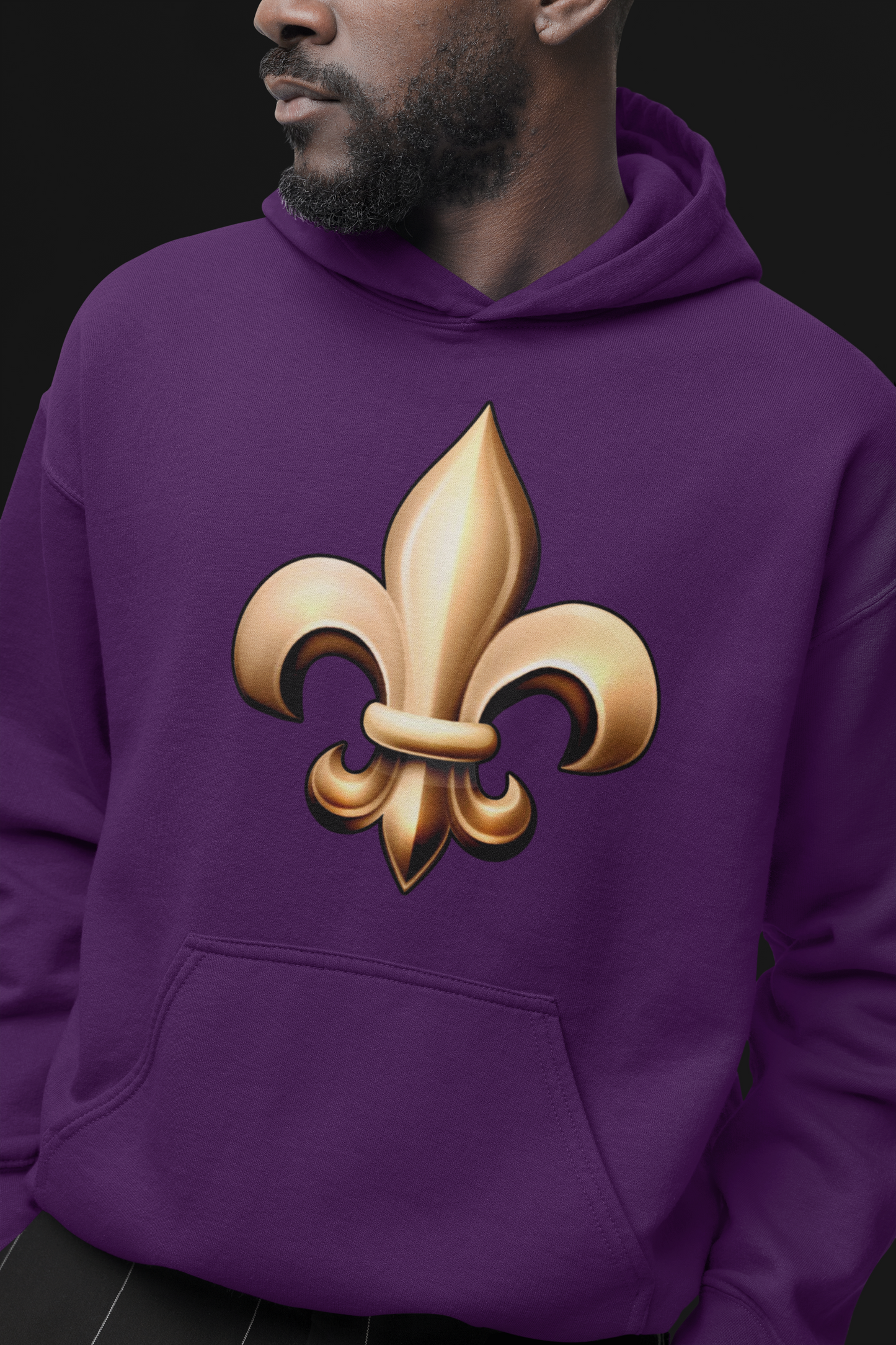 Unisex Sweatshirt Hoodie- Fleur De Lis
