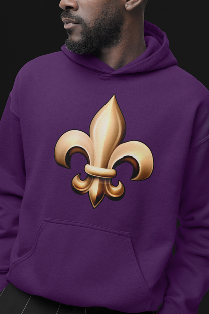 Unisex Sweatshirt Hoodie- Fleur De Lis