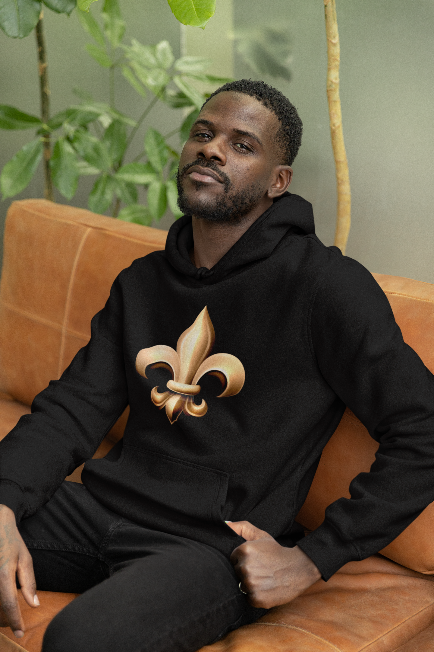 Unisex Sweatshirt Hoodie- Fleur De Lis