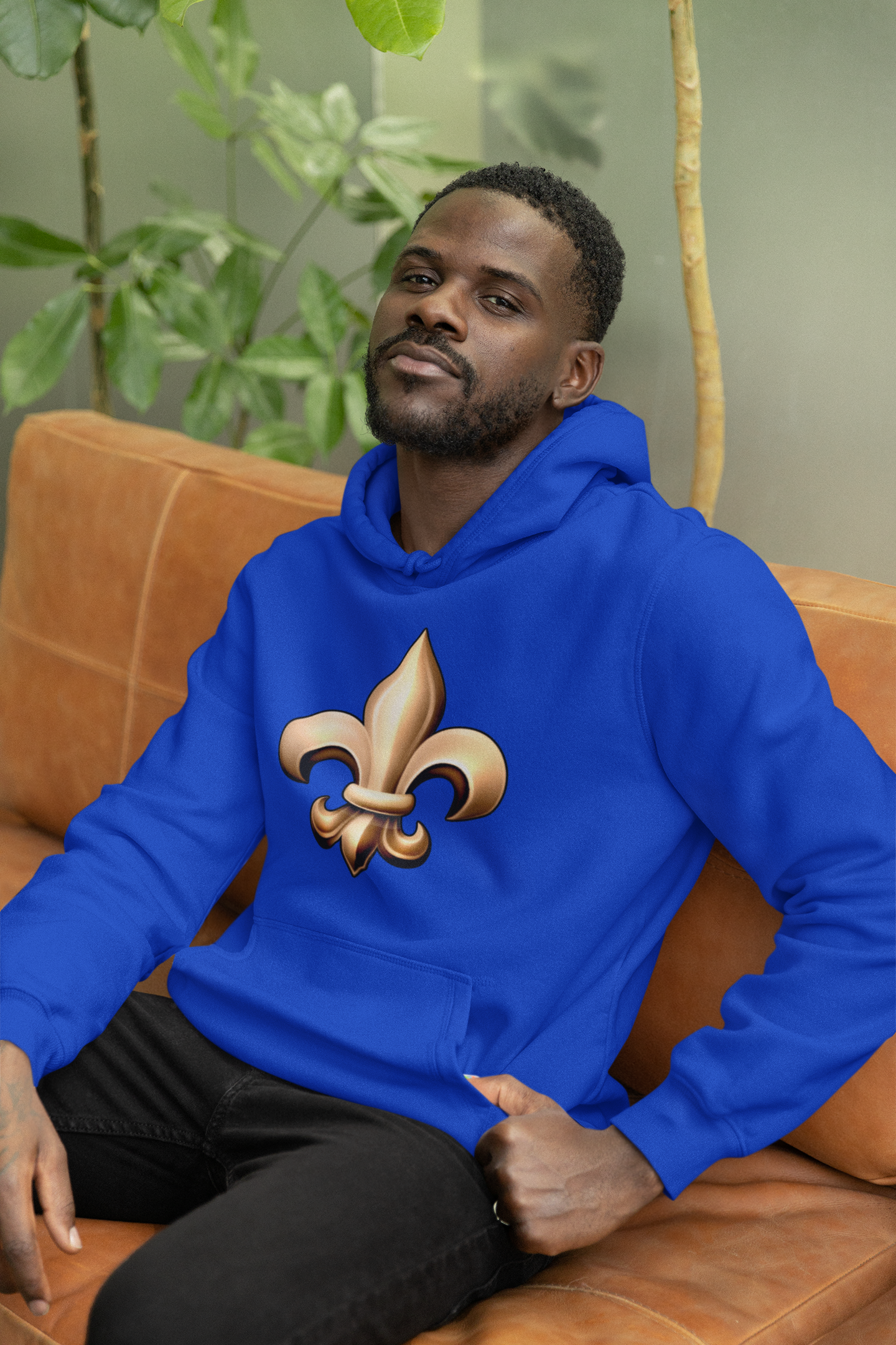 Unisex Sweatshirt Hoodie- Fleur De Lis