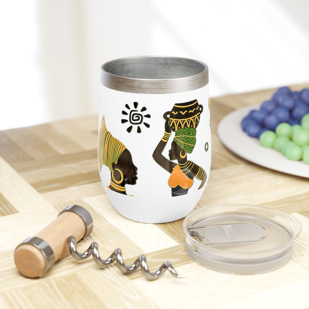 Wine Tumbler - African Montage