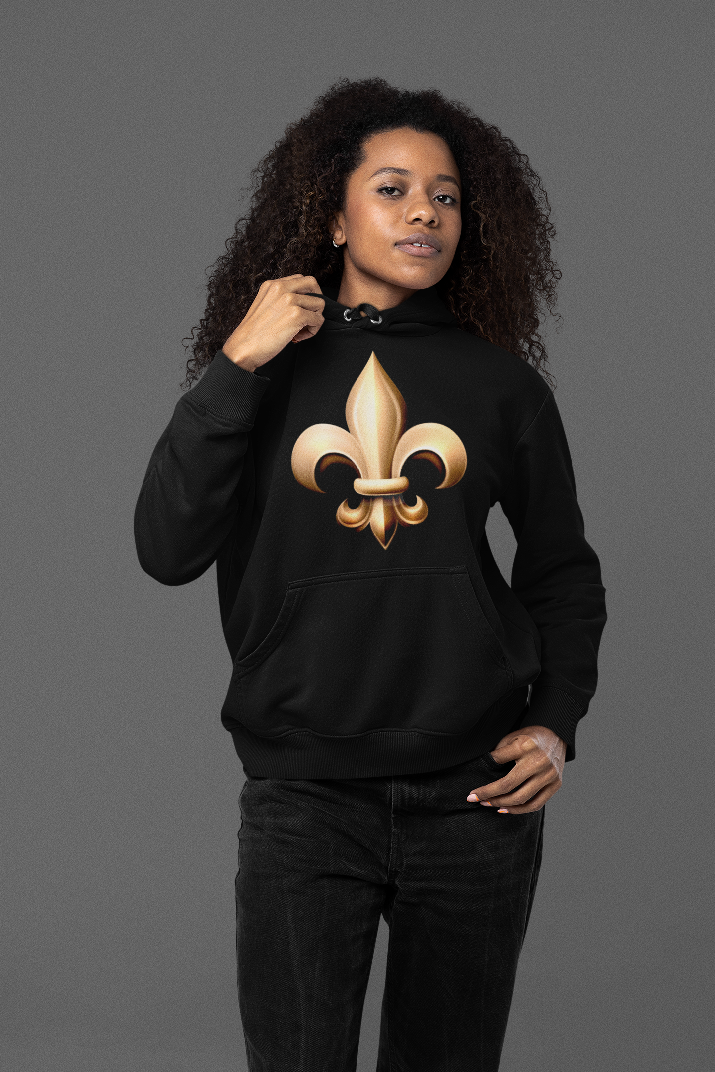 Unisex Sweatshirt Hoodie- Fleur De Lis