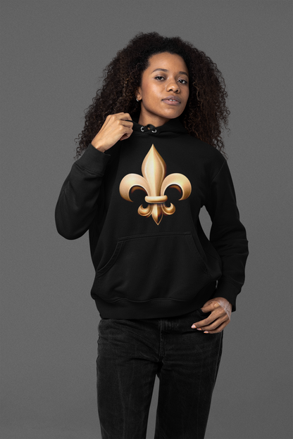 Unisex Sweatshirt Hoodie- Fleur De Lis