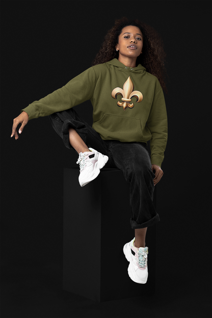 Unisex Sweatshirt Hoodie- Fleur De Lis