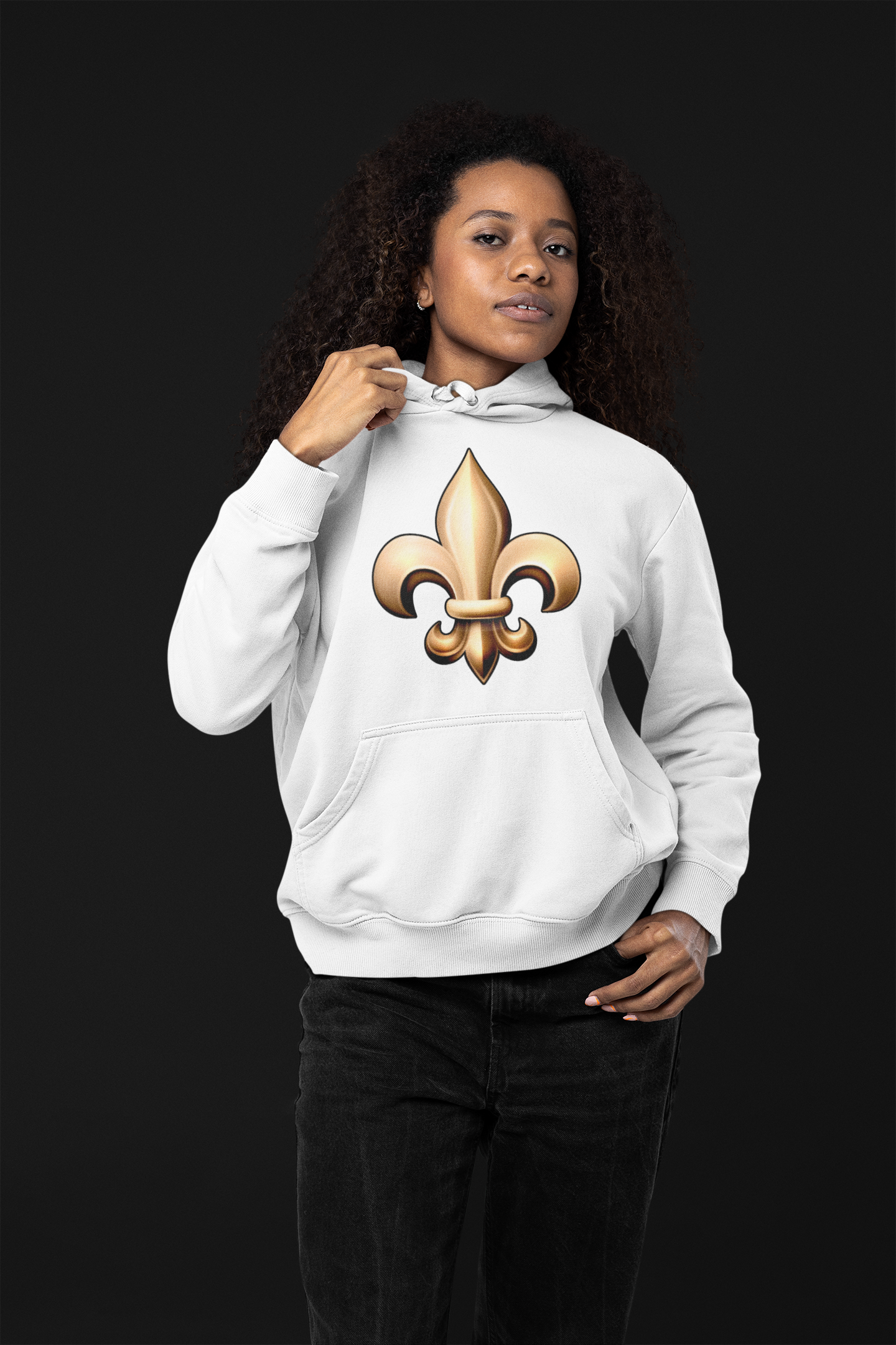 Unisex Sweatshirt Hoodie- Fleur De Lis
