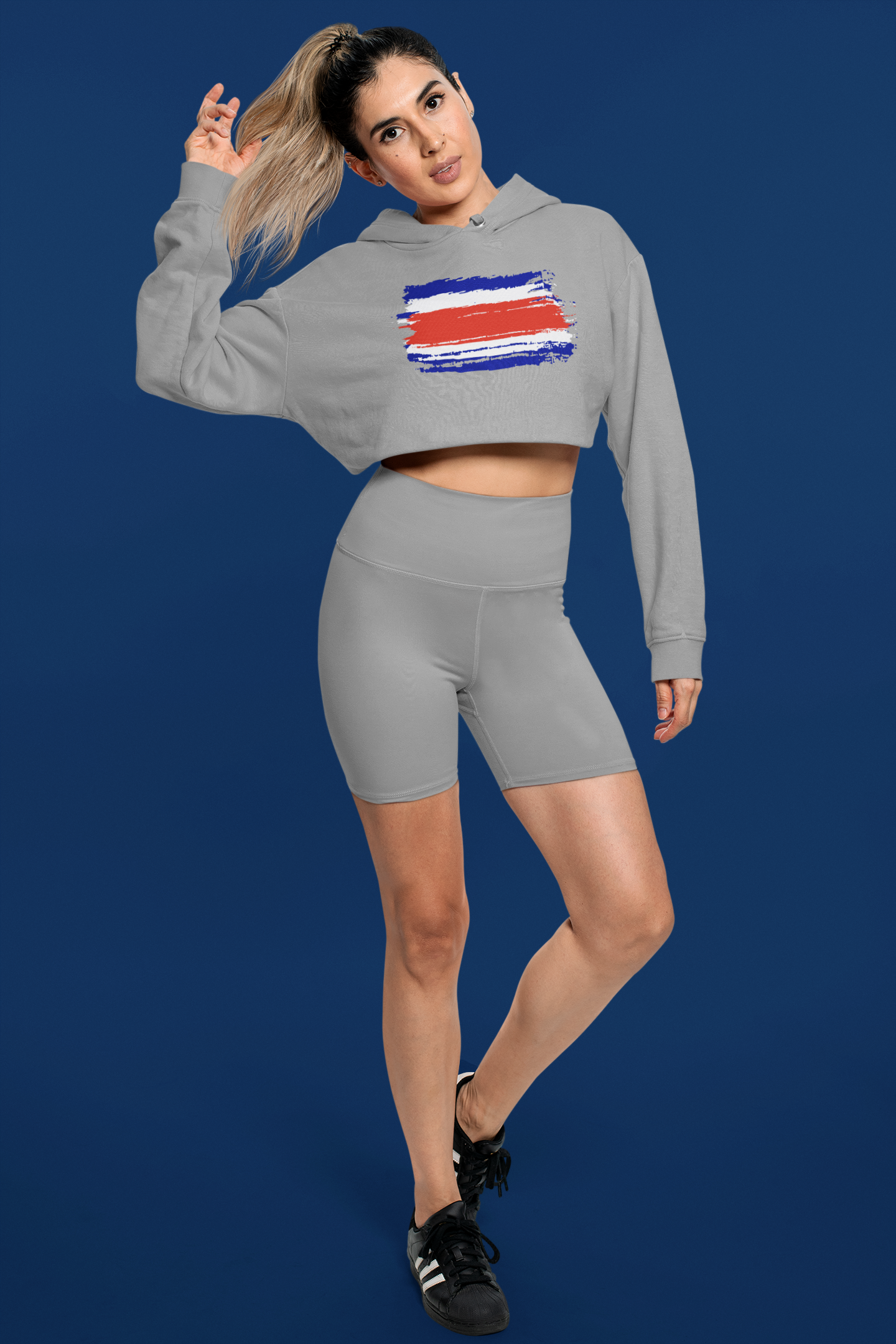 Cropped Hooded Sweatshirt - Costa Rica