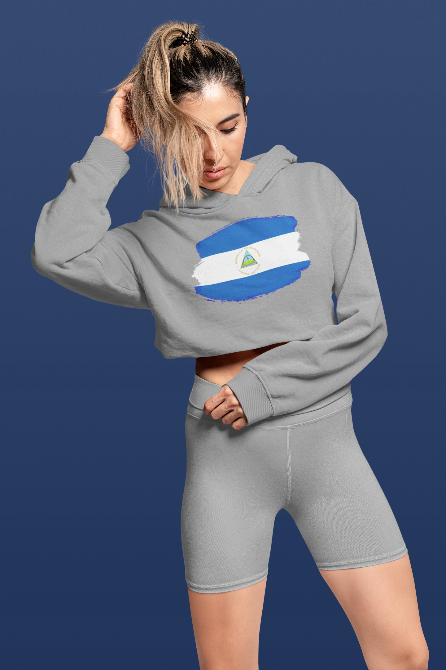 Cropped Hooded Sweatshirt - Nicaragua