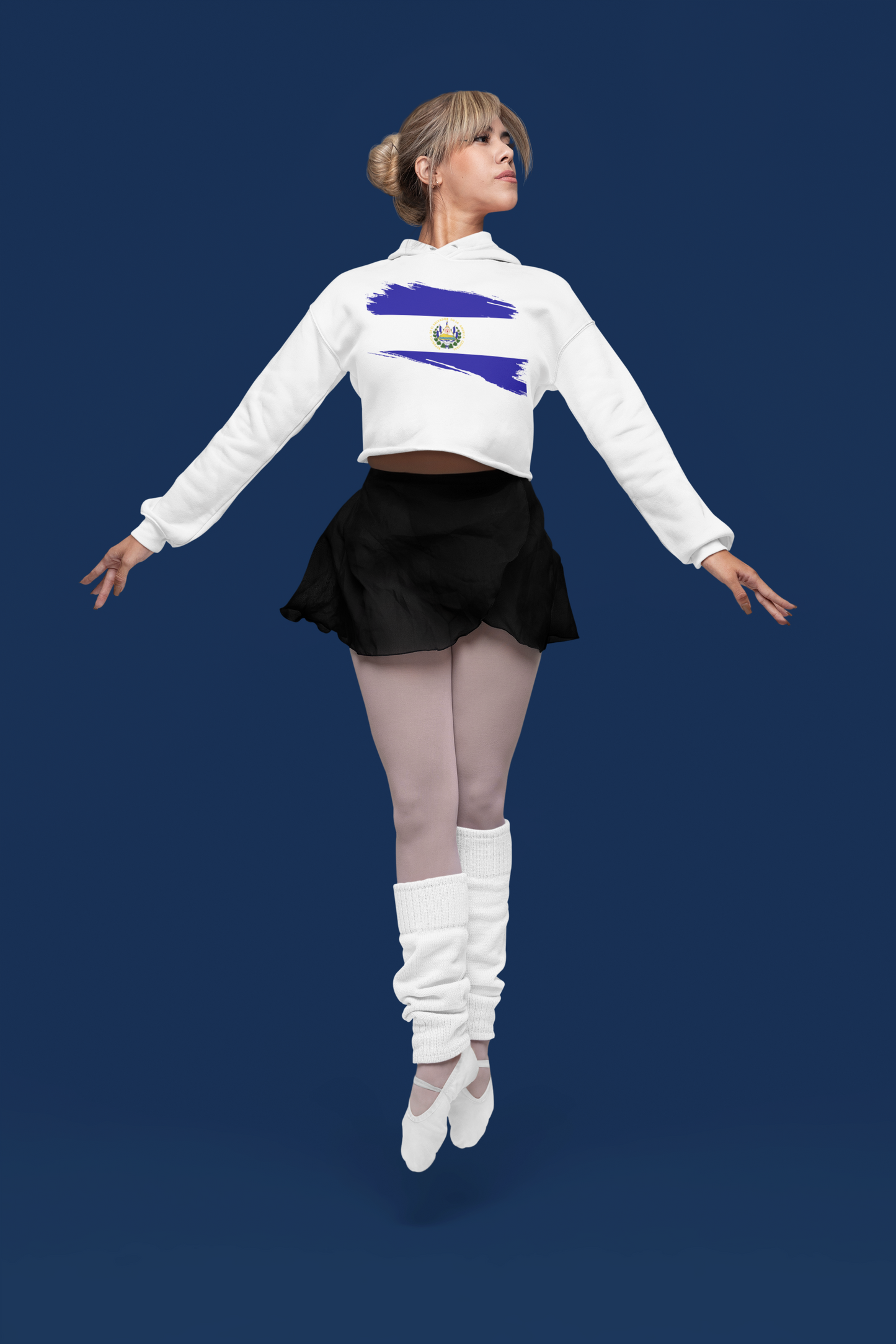 Cropped Hooded Sweatshirt - El Salvador