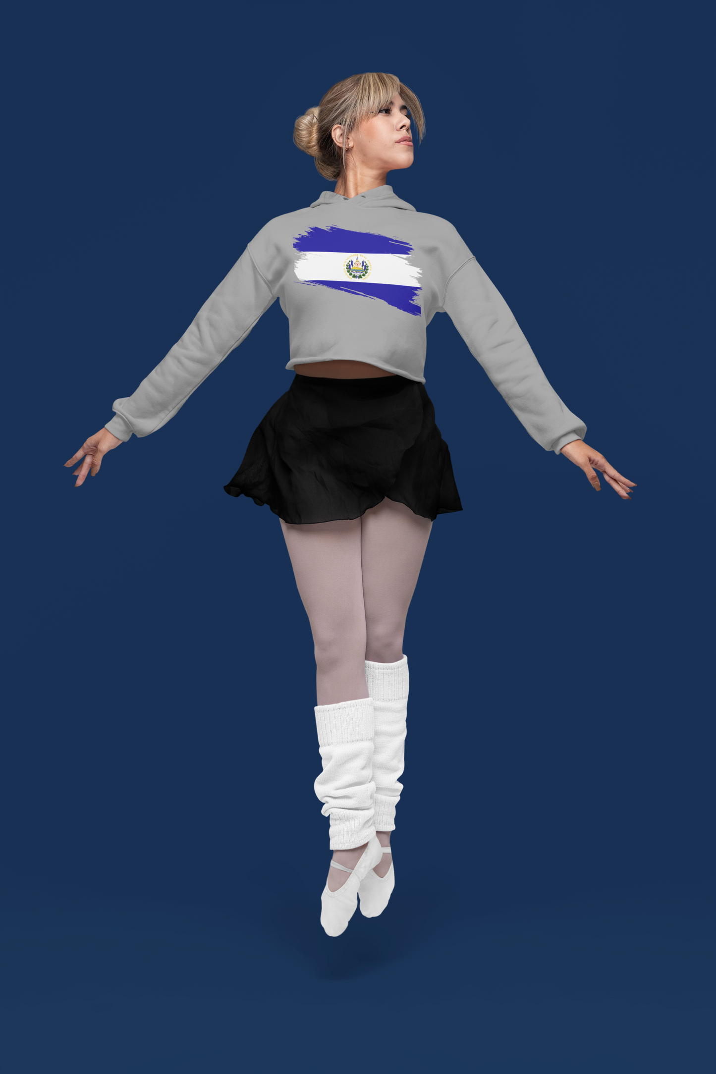 Cropped Hooded Sweatshirt - El Salvador