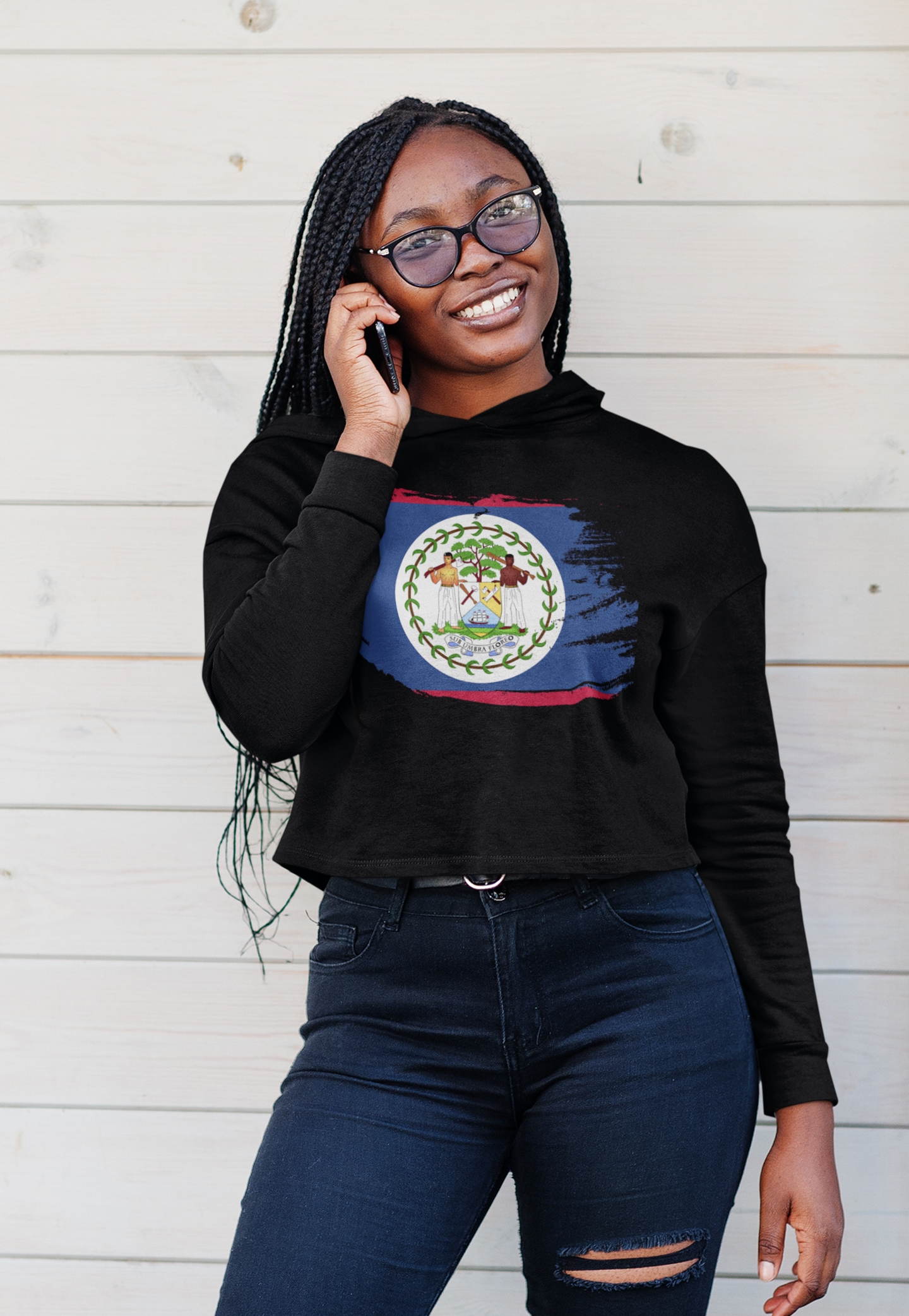 Cropped Hooded Sweatshirt - Belize