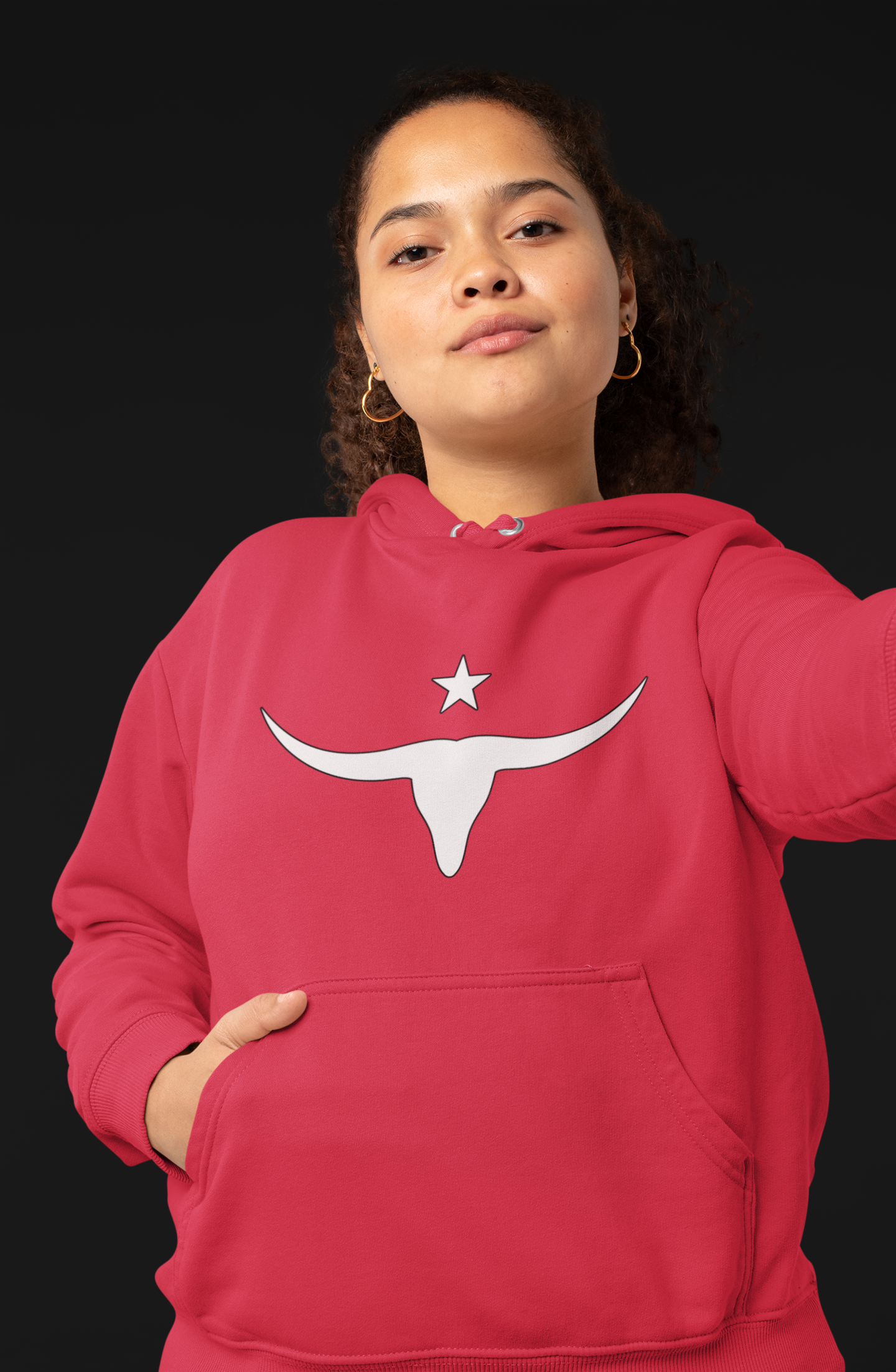 Unisex Hooded Sweatshirt - Long Horn