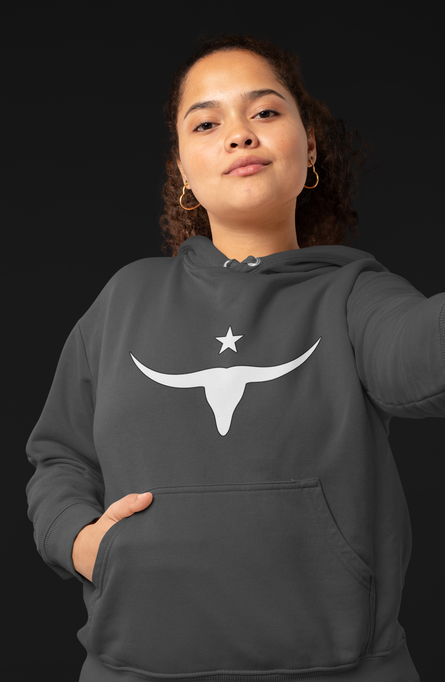 Unisex Hooded Sweatshirt - Long Horn