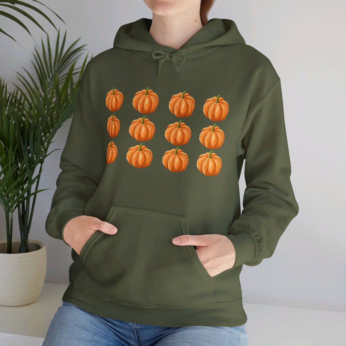 Unisex Hooded Sweatshirt - Fall Pumpkins