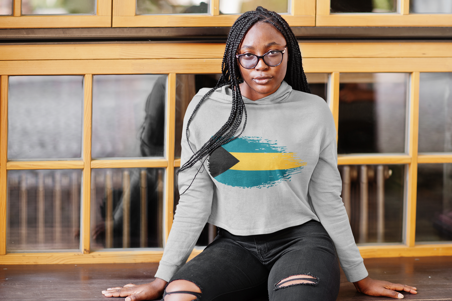 Cropped Hooded Sweatshirt - Bahamas