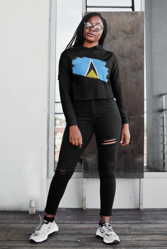 Cropped Hooded Sweatshirt - St. Lucia
