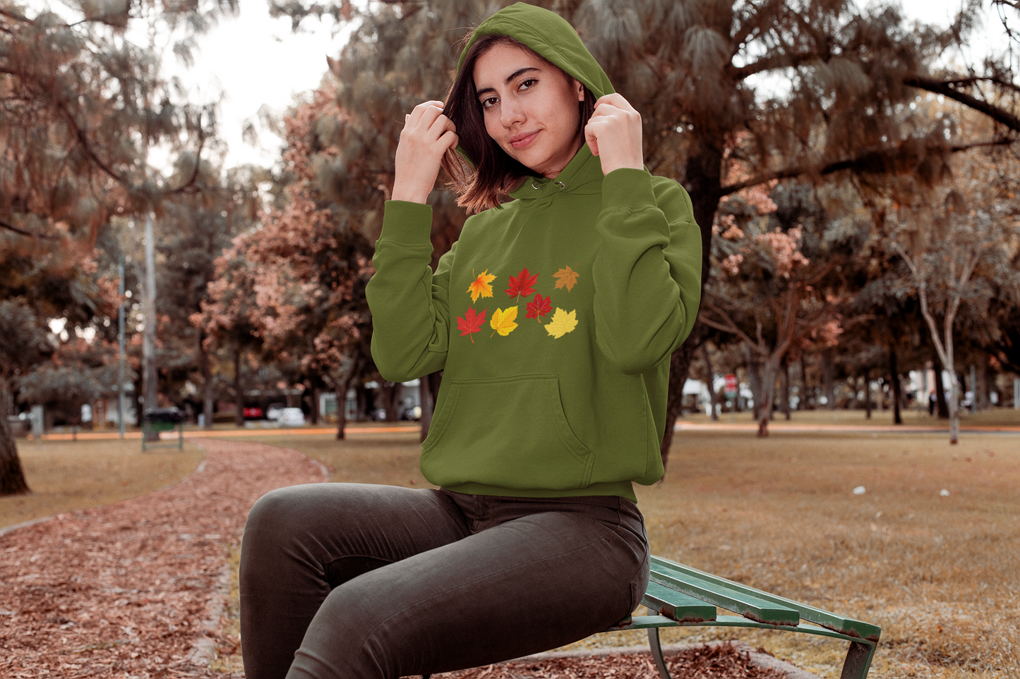 Unisex Hooded Sweatshirt - Fall Leaves